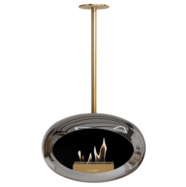 Bioethanol Deckenkamin - Le Feu DOME SKY CHROME SILBER/GOLD