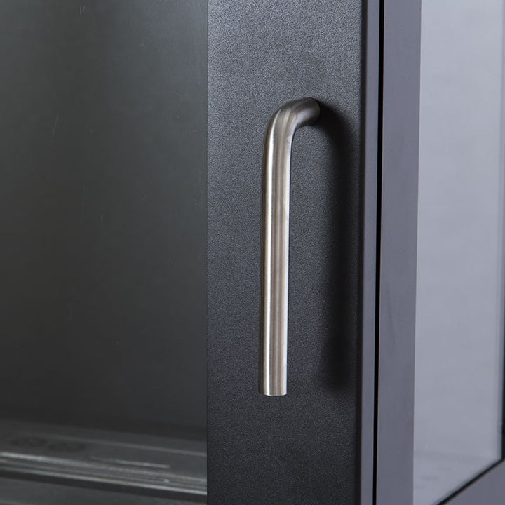 bioethanol-standkamin-bodenkamin-casoria-schwarz-kantig-eckig-glas-nahaufnahme-griff-glastuer