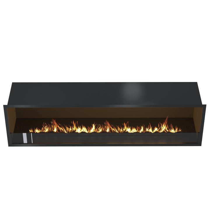 Bioethanol Einbau Kamin Ofen SELECTED 170cm Ethanol Einbaukamin von Wild Flame Frontal