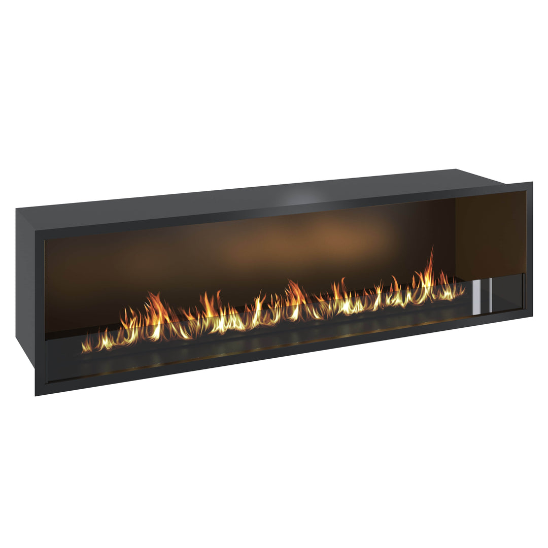 Bioethanol Einbau Kamin Ofen SELECTED 170cm Ethanol Einbaukamin von Wild Flame Seitlich