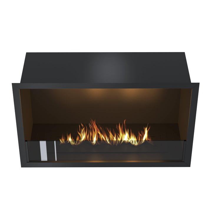 Bioethanol Einbau Kamin Ofen SELECTED 80cm Ethanol Einbaukamin von Wild Flame Frontal